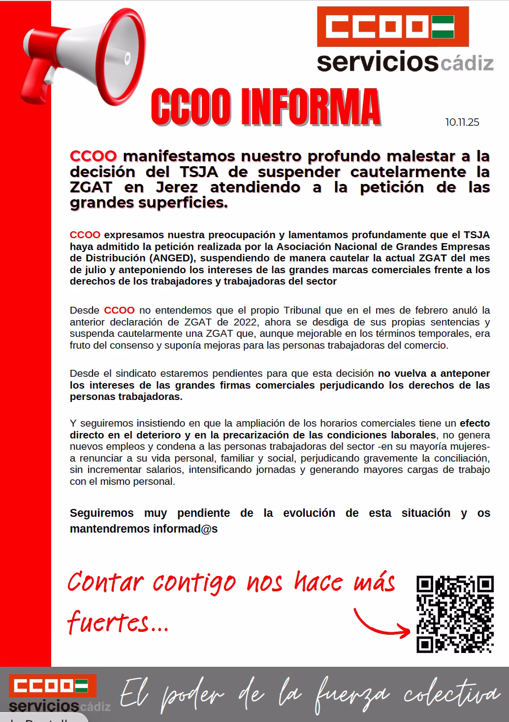 Resolución del Tribunal Superior de Justicia de Andalucía que prima los intereses de las grandes superficies.