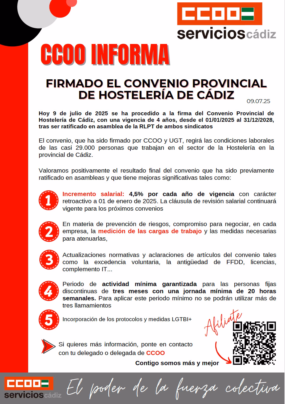 Firmado el Convenio Provincial de Hostelería de Cádiz